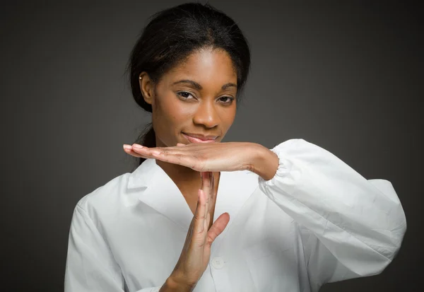 Model heeft behoefte aan een pauze — Stockfoto