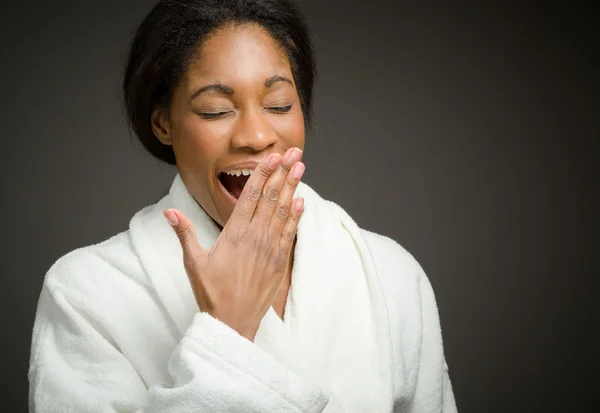 Model tired yawning — Stock Photo, Image