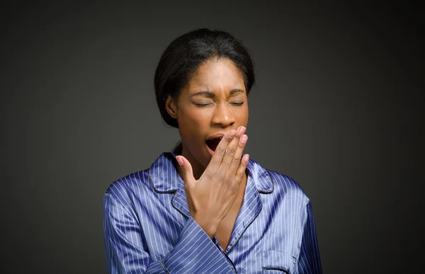 Model tired yawning — Stock Photo, Image