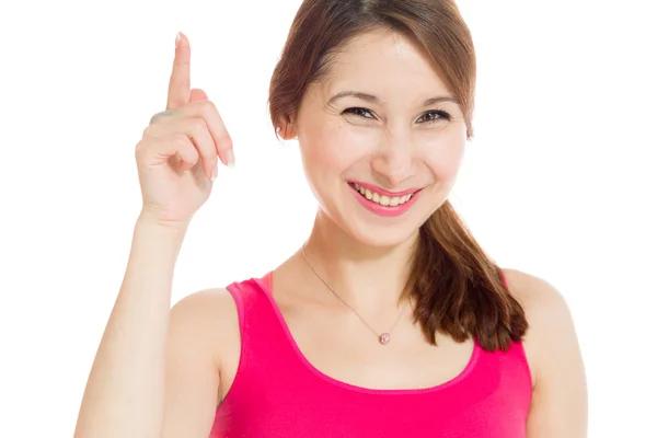 Model angry scolding and pointing — Stock Photo, Image