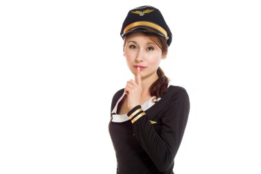 Dudaklarında parmak ile model