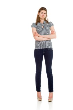 Üzgün ve endişeli modeli