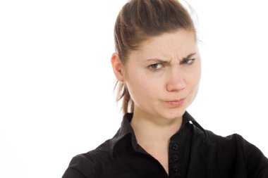 Kameraya bakarak kızgın modeli