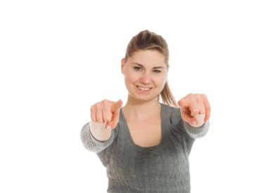 Kamera için parmakları ile işaret modeli