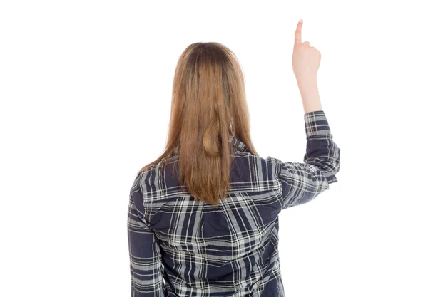 Model back pointing — Stock Photo, Image