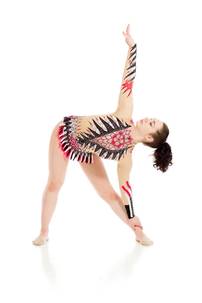 Gymnastische Model dansen — Stockfoto