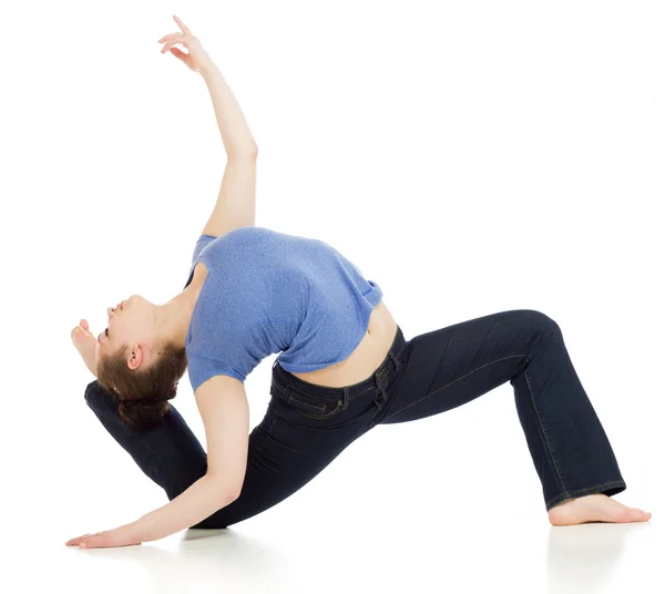 Gymnastic Model stretching — Stock Photo, Image