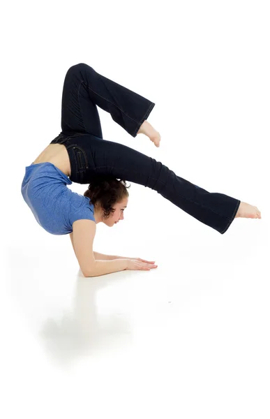 Gymnastic Model stretching — Stock Photo, Image
