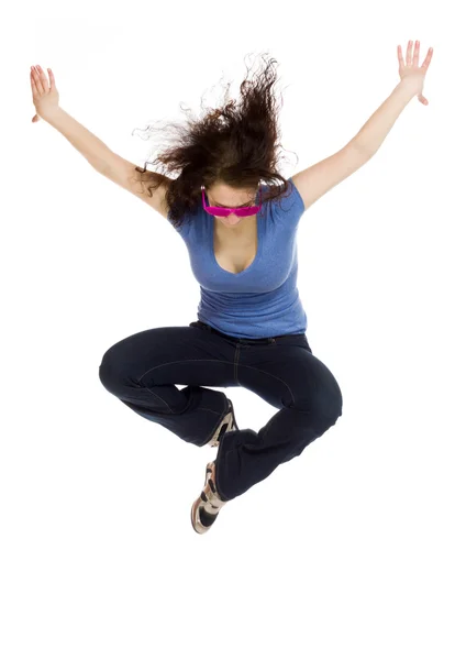 Model akrobatyczne skoki — Zdjęcie stockowe