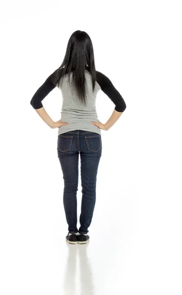 Modell zeigt ihr den Rücken — Stockfoto
