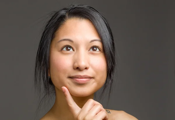 Model thinking and looking up — Stock Photo, Image