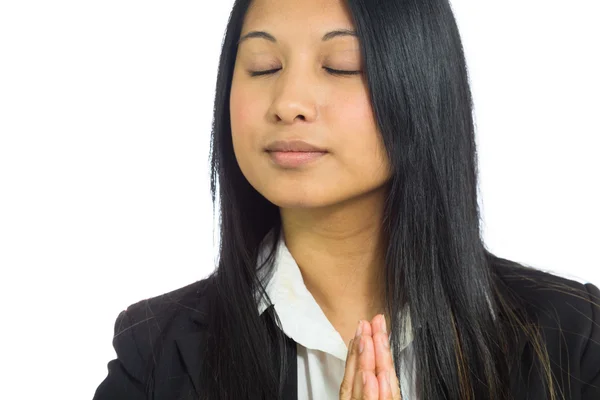 Model praying or wishing — Stock Photo, Image