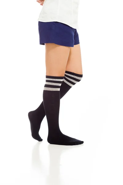 School girl in socks — Stock Photo, Image