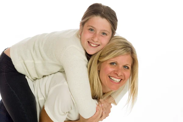 Mother and daughter have fun together — Stock Photo, Image