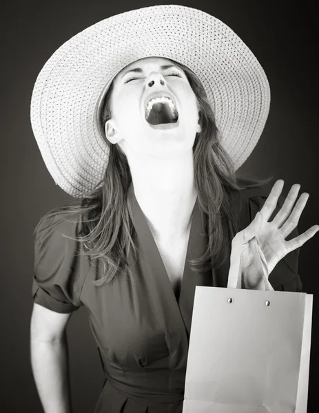 Furious model screaming — Stock Photo, Image