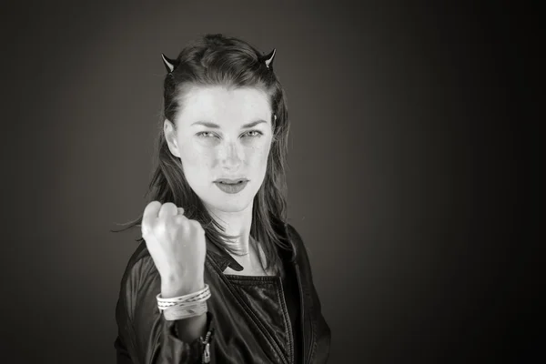 Model showing a fist — Stock Photo, Image