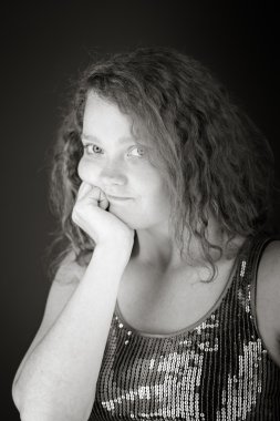 Sıkılmış veya üzgün model