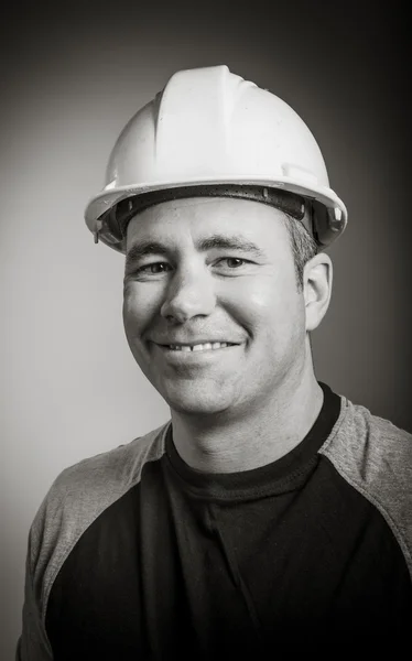 Man in beschermende helm — Stockfoto