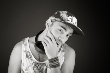 Sıkılmış veya üzgün model