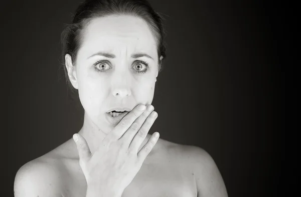 Model voor mond met de hand — Stockfoto