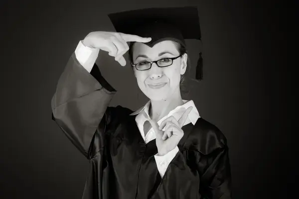 Modelo de enquadramento focado por dedos — Fotografia de Stock