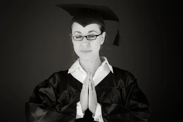 Model praying or wishing — Stock Photo, Image