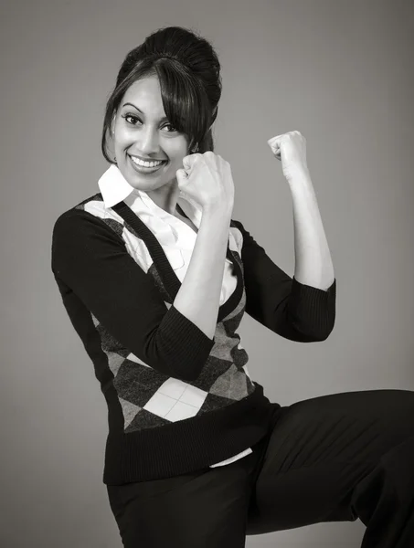 Businesswoman celebrating success — Stock Photo, Image