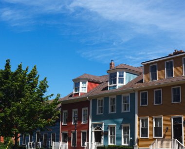 Colourful houses in Prince Edward Island clipart