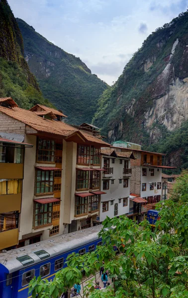 Town of Aguas Calientes in the Andes Mountains — Stock Photo, Image
