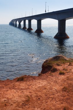 Confederation Bridge with clear sky   clipart