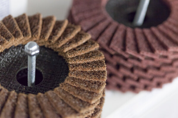 Stack of abrasive disks for metal grinding