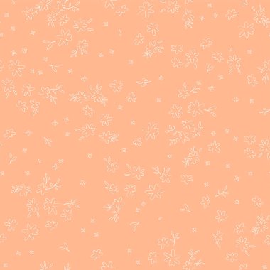 Sevimli el çizimi, dikişsiz desen, güzel çiçek arkaplanı, tekstil, pankart, duvar kağıtları, ambalaj - vektör tasarımı için harika.