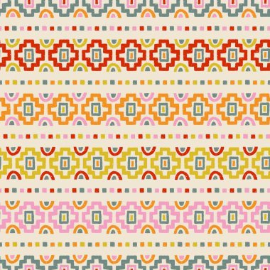 El çizimi soyut, pürüzsüz desen, etnik geçmiş, aztek tarzı - tekstil, pankart, duvar kağıtları, ambalaj - vektör tasarımı için harika