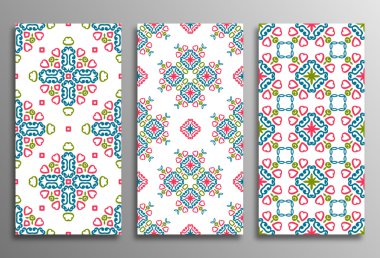 Vintage evrensel farklı sorunsuz Doğu desen (döşeme) ayarlayın. Sonsuz doku duvar kağıdı, desen dolgusu, web sayfası arka planı, yüzey dokuları giysileri için kullanılabilir. Retro geometrik süsleme.