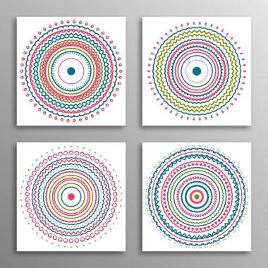 Vintage modellerini ayarlayın. Sonsuz doku duvar kağıdı, desen dolgularını, web sayfası arka planı, yüzey dokuları giysileri için kullanılabilir. Retro geometrik süsleme.