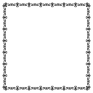 Decorative vintage frame. Border pattern vector clipart