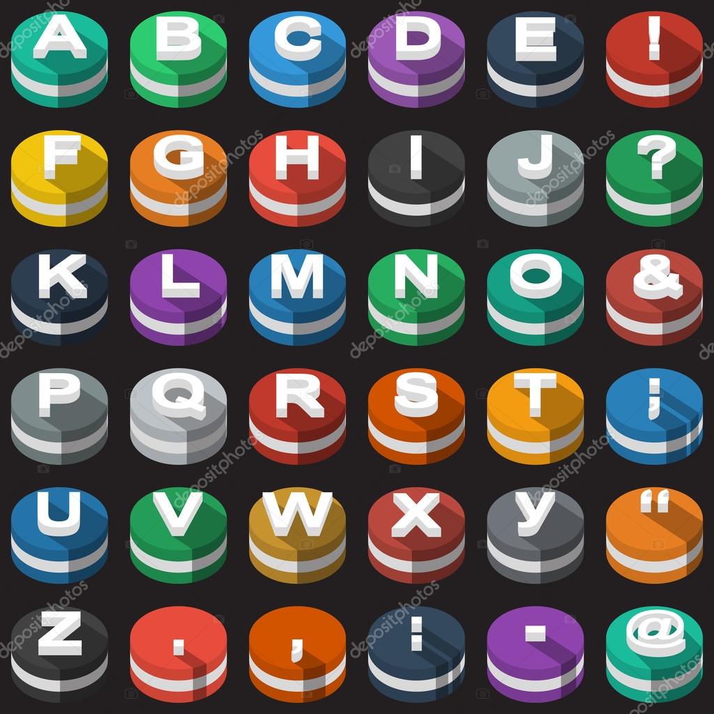 Modern flat icons vector collection with long shadow effect in stylish colors of web design objects, logo, business, office and marketing items. Isolated on black background. EPS10