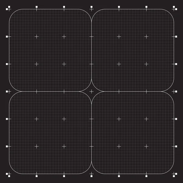 現代の仮想技術素晴らしい未来ユーザー インターフェイス Hud のためのグリッド — ストックベクタ