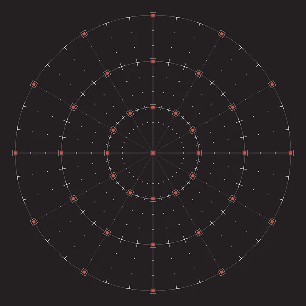 現代の仮想技術素晴らしい未来ユーザー インターフェイス Hud のためのグリッド — ストックベクタ