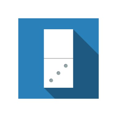 Düz simgesi domino uzun gölge ile