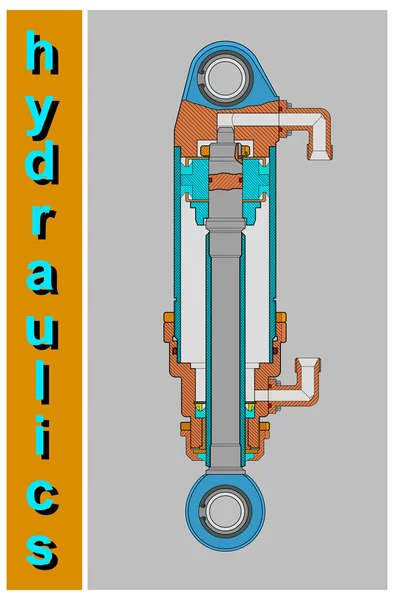 Poster "Hydraulics" — Stock Vector