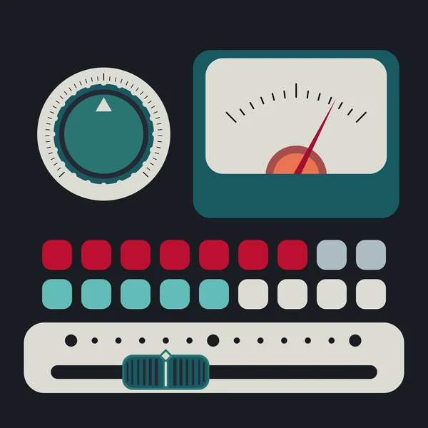 Panel de control de diseño plano — Vector de stock