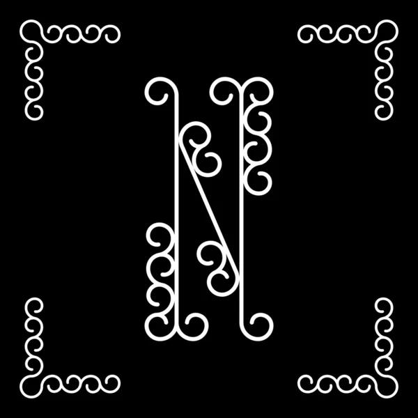 Vector letter N van het alfabet — Stockvector