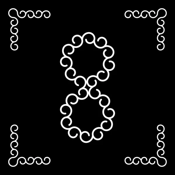 Logotipo vectorial con número ocho en diseño moderno — Archivo Imágenes Vectoriales