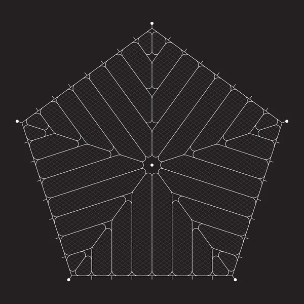 Rejilla para la moderna interfaz de usuario futurista tecnología virtual HUD — Vector de stock