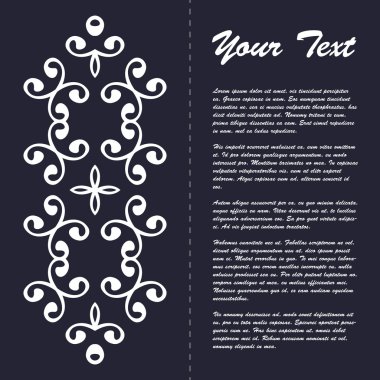 Modern sanat, doğu unsurları ve süslemeleri içeren klasik tarz broşür tasarımı, renkli sayfalar, klasik renkler ve tasarım ve dekorasyon için yaratıcı çözümler - kartpostal, menüler