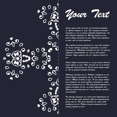 Modern sanat eserleri ve süslemeleri ile klasik tarz broşür tasarımı, renkli sayfalar, klasik renkler ve tasarım ve dekorasyon için yaratıcı çözümler - kartpostal, menüler ve daha fazlası