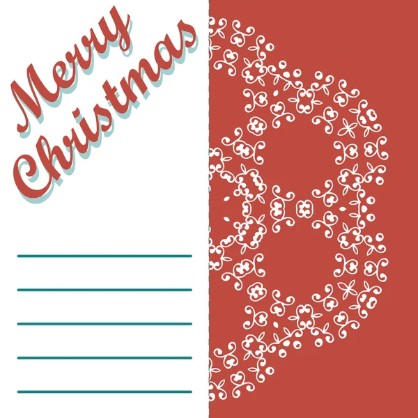 Feliz Natal cartão de felicitações e padrões de fundo vetor — Vetor de Stock