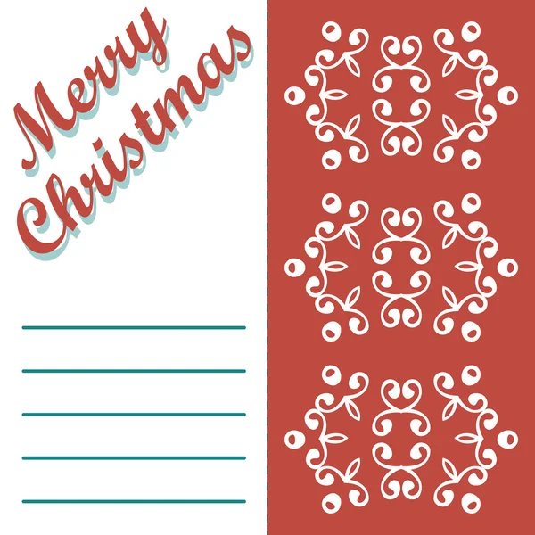 Feliz Navidad tarjeta de felicitación y patrones vector de fondo — Archivo Imágenes Vectoriales