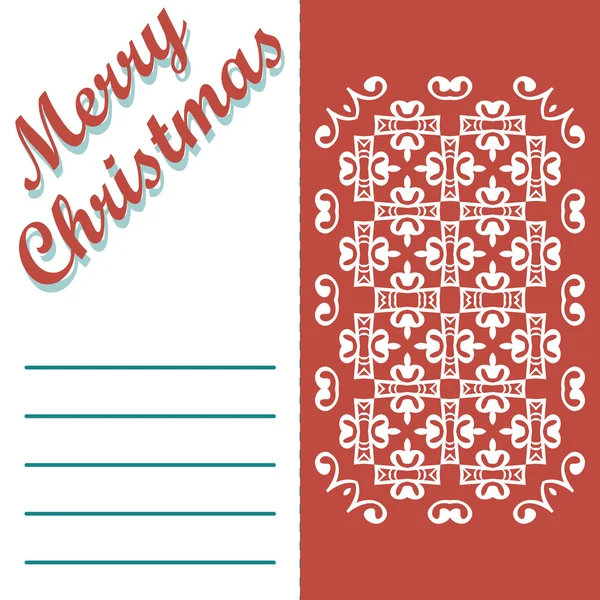 Merry Christmas greeting card and patterns vector background — Stock Vector